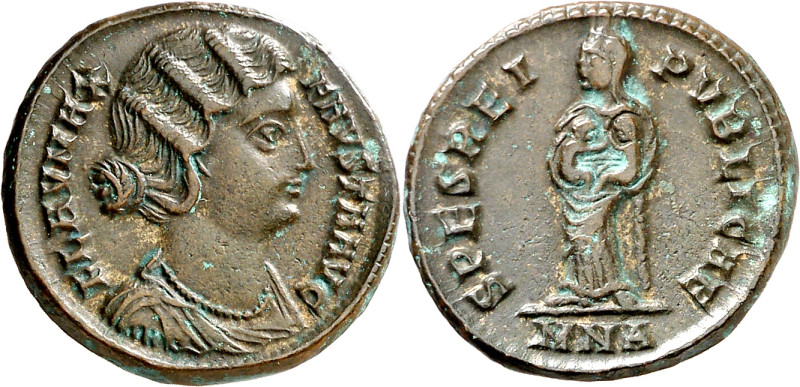 (325-326 d.C.). Fausta. Nicomedia. AE 18. (Spink 16575) (Co. 17) (RIC. 131). Anv...
