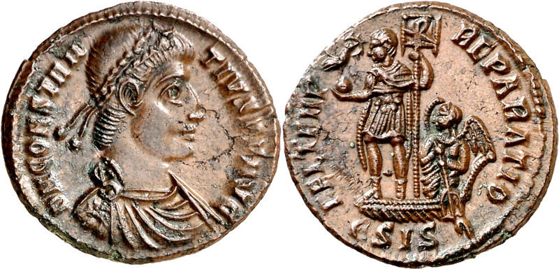 (348-349 d.C.). Constancio II. Siscia. AE 19. (Spink 18260) (Co. 36) (RIC. 237)....