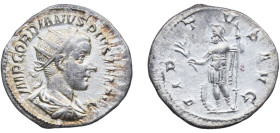 Rome Roman Empire 240 AR Antoninianus - Gordian III (VIRTVS AVG; Virtus) Silver Rome Mint 3.63g XF RIC IV.3 71 OCRE ric.4.gor_iii.71