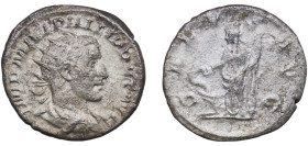 Rome Roman Empire 244 - 247 AR Antoninianus - Philippus I (SALVS AVG; Salus) Silver Rome Mint 4.22g VF RIC IV.3 47 OCRE ric.4.ph_i.47
