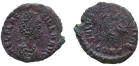 Rome Roman Empire 378 - 383 CONԐ AE Nummus - Aelia Flacilla (SALVS REPVBLICAE) Bronze Constantinopolis Mint 1.26g VF RIC IX 55 OCRE ric.9.cnp.55