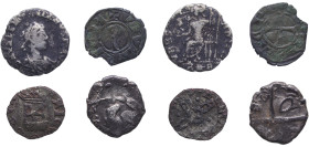 Rome Roman Empire 5th - 13rd Centuries Coinage (Lot with 4 coins) Silver VF