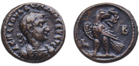 Rome Roman Empire Roman provinces, Egypt 253 LB AE Tetradrachm - Valerian I (Eagle; Alexandria) Bronze Alexandria Mint 9.63g VF Dattari 5184