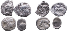 Greece (ancient) 3rd - 1st Centuries BC AR Coinage (Lot of 4 Coins) Silver VF