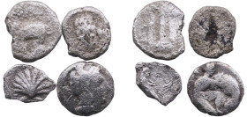 Greece (ancient) 3rd - 1st Centuries BC AR Coinage (Lot of 4 Coins) Silver VF