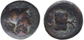 Greece (ancient) Side Pamphylia 3rd - 2nd Centuries BC AE (Athena & Pomegranate) Bronze 4.23g VF GCV 5437 SNG Copenhagen 381-383 SNG Delepierre 759
