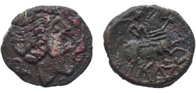 Iberia (ancient) City of Kelse Sedetani people 204 BC - 154 BC AE Bronze Celsa Mint 11.4g VF ACIP 1483 GCV 22 Heiss 1 SNG BM Spain 807-809