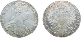 Austria ¨1780¨ 1 Thaler - Maria Theresia (Restrike) Silver (.833) 28.14g BU KM T1 Y 55 Gigante 2