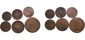 Austria 1789 - 1903 Coinage (Lot with 6 coins) Copper VF