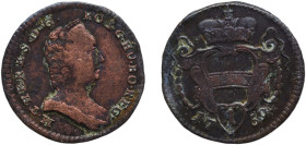 Austria Archduchy of Austria Holy Roman Empire 1759 1 Pfennig - Maria Theresia Copper 2.36g VF