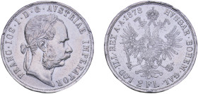Austria Austro-Hungarian Empire 1878 2 Florin - Franz Joseph I Silver (.900) Vienna Mint (147258) 24.6g UNC Rim Damage KM 2233