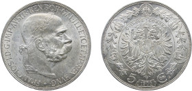 Austria Austro-Hungarian Empire 1900 5 Corona - Franz Joseph I Silver (.900) Vienna Mint (8961416) 24.07g UNC Original luster KM 2807 Schön 8