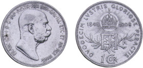 Austria Austro-Hungarian Empire 1908 1 Corona - Franz Joseph I (Reign) Silver (.835) Vienna Mint (4784992) 4.95g XF KM 2808