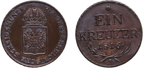 Austria Empire 1816 A 1 Kreuzer - Franz I Copper Vienna Mint 8.52g AU KM 2113
