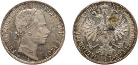 Austria Empire 1861 A 1 Florin - Franz Joseph I Silver (.900) Vienna Mint (12966333) 12.38g UNC KM 2219
