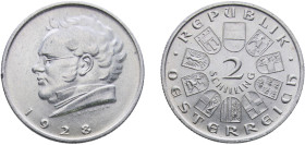 Austria First Republic 1928 2 Schilling (Franz Schubert) Silver (.640) Vienna Mint (6900000) 11.93g UNC KM 2843 Schön 47
