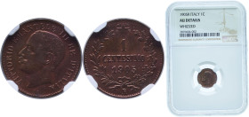 Italy Kingdom 1905 R 1 Centesimo - Victor Emmanuel III Copper Rome Mint (8530531) 1g AU Whizzed KM 35