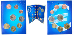 Monaco Principalty 2002 Euro Coinage Set - Rainier III (Set with 8 coins) Bimetallic: copper-nickel clad nickel centre in nickel brass ring Paris Mint...