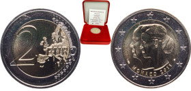 Monaco Principalty 2011 2 Euros - Albert II (Royal Wedding) Bimetallic: nickel brass clad nickel centre in copper-nickel ring Paris Mint (66820) 8.5g ...