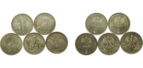 Poland Third Republic 2006 - 2013 2 Zlotys (Lot with 5 coins) Nordic gold Warsaw Mint UNC