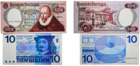 Portugal 1968 - 1978 Netherlands Banknote (Lot with 2 Banknotes) Paper XF