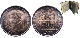 San Marino Republic 1977 R 1000 Lire (Brunelleschi) Silver (.835) Rome Mint (180000) 14.6g BU KM 72