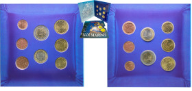 San Marino Republic 2002 Euro Coinage Set (Set with 8 coins) Vantaa Mint BU