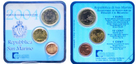 San Marino Republic 2004 R Euro Coinage Set (Set with 3 coins) Rome Mint BU