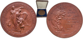 Chile Republic 1910 Medal - International Art Exhibition Bronze 105.59g UNC