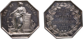 France 1845 - 1880 Jeton - Chambre des notaires de l'arrondissement de Lille Silver 18.62g UNC Lerouge 161