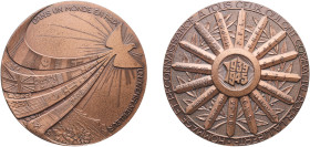 France Republic ND Medal - Hommage et Reconnaissance aux Combattants de la Liberté Bronze 168.64g UNC