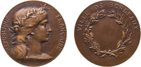 France Republic ND Medal - Ville de Bordeaux Bronze 30.55g UNC