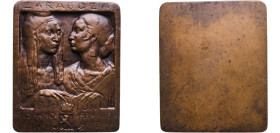 France Third Republic 1919 Art Medal - José Clara Bronze 178.45g UNC