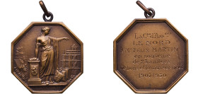 France Third Republic 1930 Jeton - Insurance Company 'Le Nord' Copper 18.11g UNC