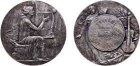 France Third Republic 1930 Medal - Festival Bellême Copper silver plated 22.41g AU