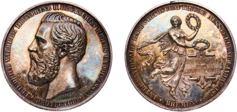 Germany City of Bremen German states 1873 Medal - Preismedaille der internationa...