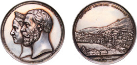 Germany Grand-duchy of Baden German states 1883 Medal - 25th Anniversary of horse racing in Baden-Baden Silver 51.41g UNC Zeitz 342