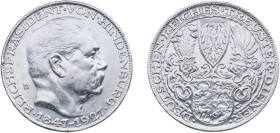 Germany Weimar Republic 1927 D Medal - Paul von Hindenburg Silver (.900) Munich Mint 24.82g UNC Kienast 386 X 1