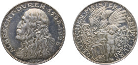 Germany Weimar Republic 1928 Medal - 400 years of the death of Albrecht Dürer (von Karl Goetz) Silver (.900) 24.77g UNC Kienast 388 Slg. Erl 978 Mende...