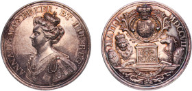 Great Britain United Kingdom 1707 Medal - Anne (Union) Silver 41.24g UNC Eimer 424a