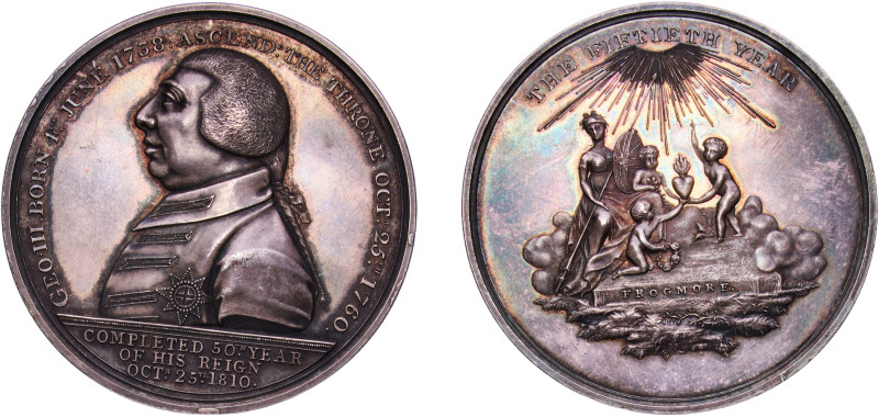 Great Britain United Kingdom 1810 Medal - George III (Golden Jubilee) Silver 60....
