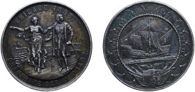 United States Federal republic 1893 Medal - World's Columbian Expo (Christopher Columbus) Reeded edge Alloy 28.59g XF