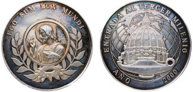 Vatican City City State 2000 Medal - The Third Millenium, Jesus Silver 45.91g PF