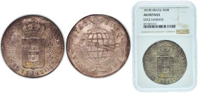 Brazil Portuguese colony 1810 R 960 Réis - João Prince Regent Silver (.896) Rio de Janeiro Mint (1059608) 26.89g NGC AU Rim Damage KM 307