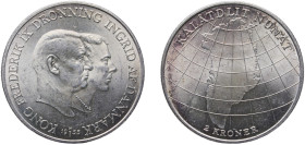 Denmark Kingdom 1953 N-S 2 Kroner - Frederik IX (Greenland Campaign) Silver (.800) Copenhagen Mint (151710) 15.12g UNC KM 844