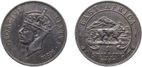 East Africa British colony 1950 1 Shilling - George VI Copper-nickel Royal Mint (Tower Hill) (56362000) 7.8g AU KM 31 Schön 36