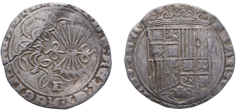 Spain Kingdom 1497 - 1504 B 1 Real - Ferdinand V and Isabella I Silver (.931) Bu...