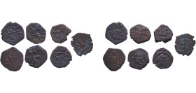 Spain Kingdom 17th Century 2 Maravedis (Lot with 7 coins) Copper VF