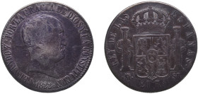 Spain Kingdom 1822 M SR 20 Reales - Fernando VII Silver (.903) Madrid Mint 26.58g VF KM 561