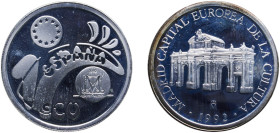 Spain Kingdom 1992 M 1 ECU (Madrid European Capital of Culture) Silver (.925) Madrid Mint (78289) 6.77g PF X M35